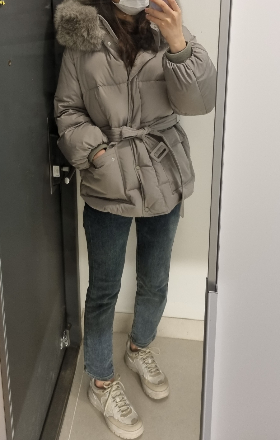 나이스클랍폭스 퍼 구스다운 숏패딩후기 (A214PWDA08) 9