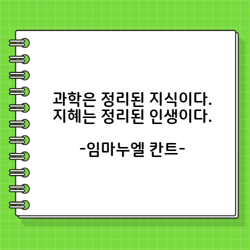 임마누엘 칸트의 지혜 관련 명언