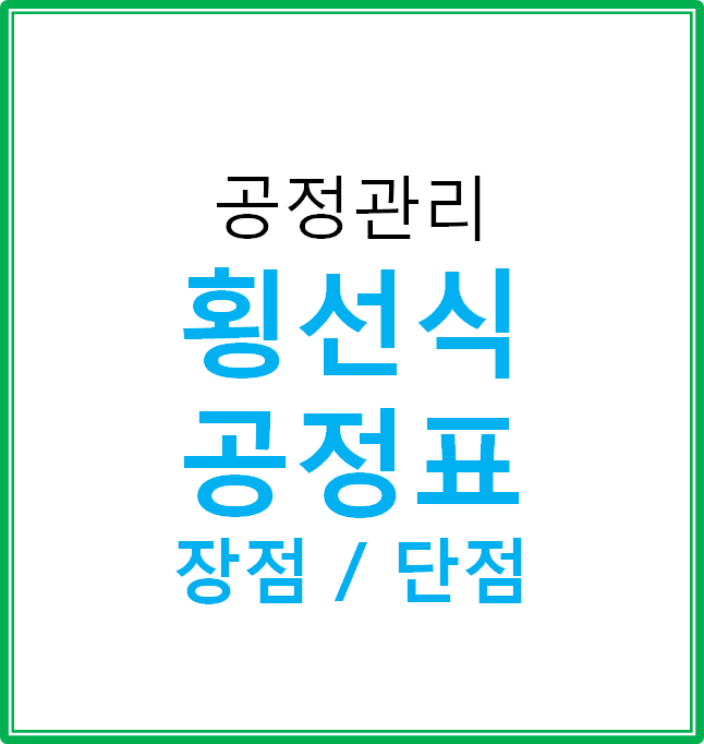  공정관리의 횡선식 공정표 장점 및 단점