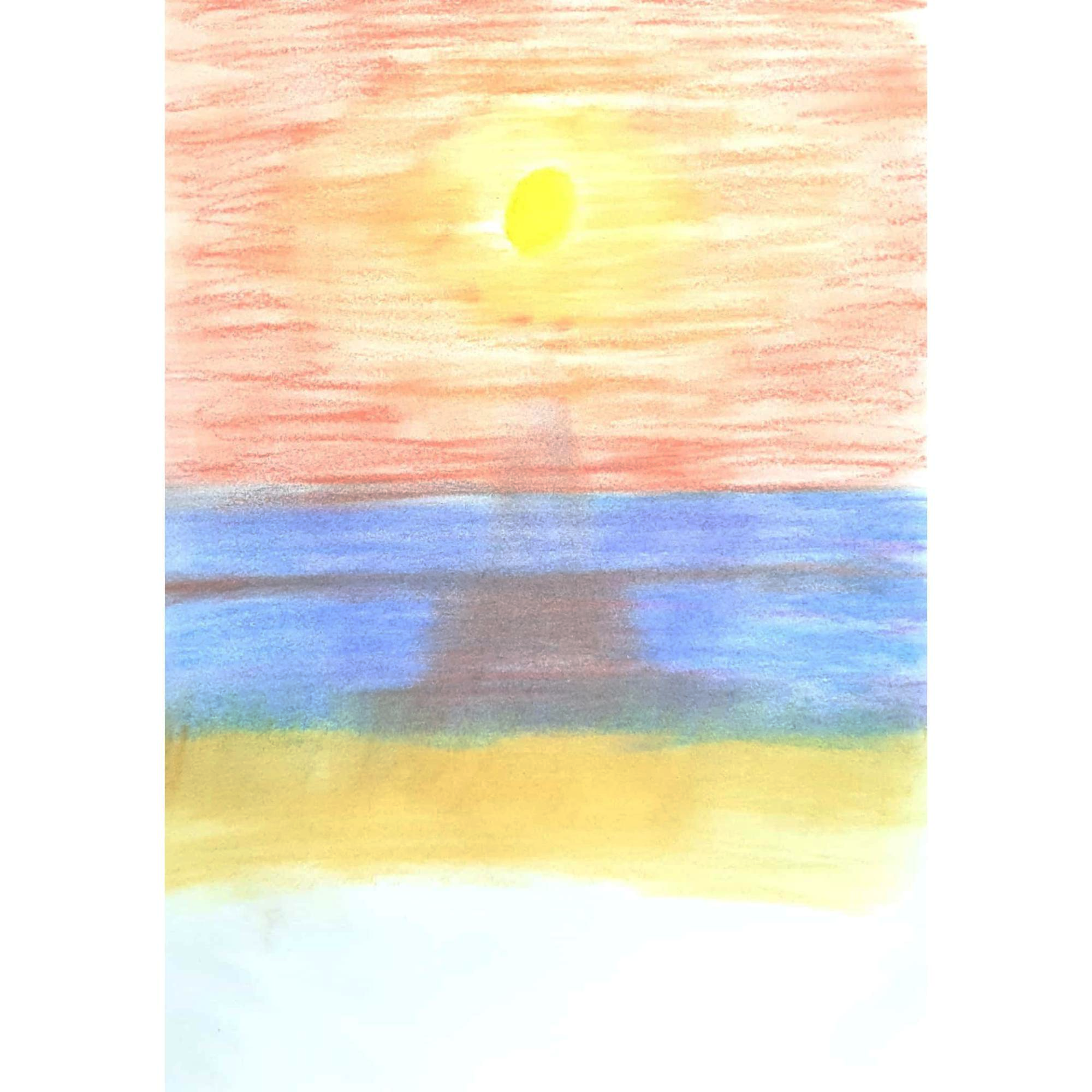  Sunset 노을 / 일러스트 그림 드로잉 / 풍경화 그리기