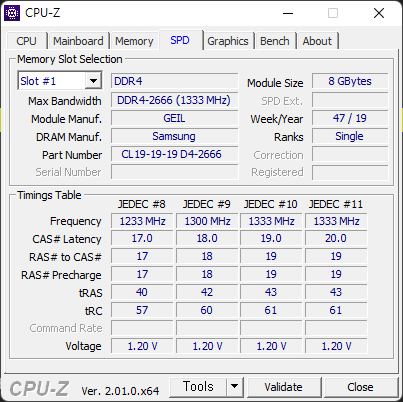 CPU-Z speed 사양