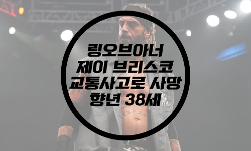  링오브아너 제이 브리스코 교통사고로 사망 /향년 38세/제이 브리스코 정보