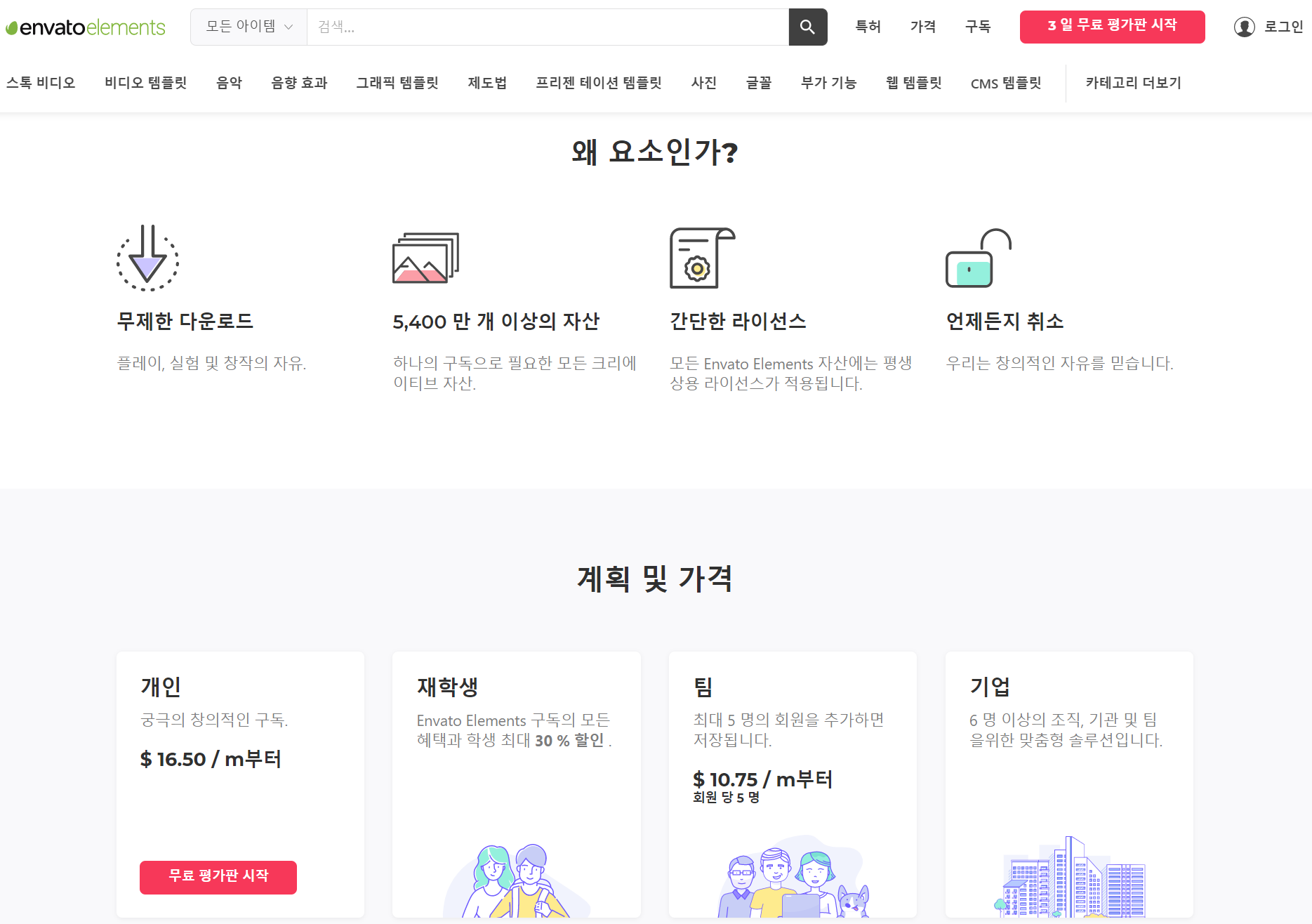  [디자인] 디자이너를 위한 소스를 제공하는 유료 사이트