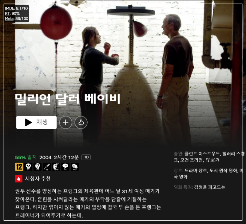 넷플릭스에 있는 IMDb 평점 높은 영화