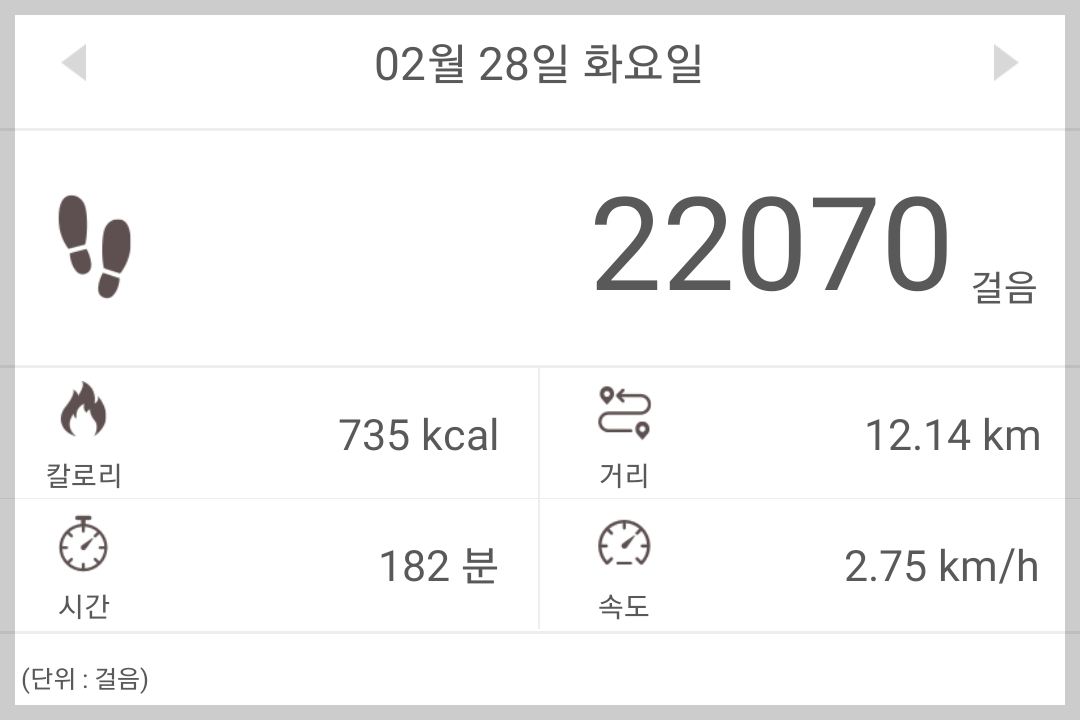 속초 청초호수 22,070걸음 기록