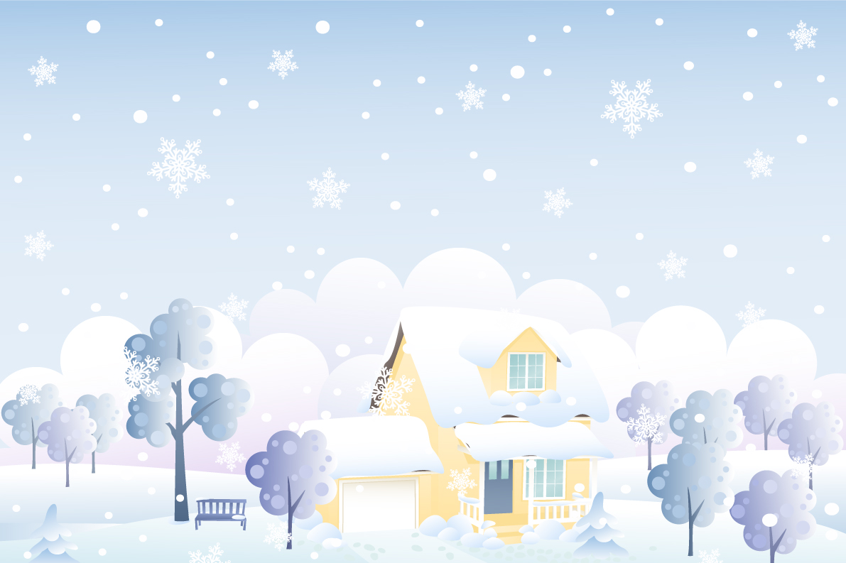 겨울에-집들의-모습이그려진-마을을그린 만화