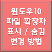 윈도우10 확장자 바꾸는 방법 1