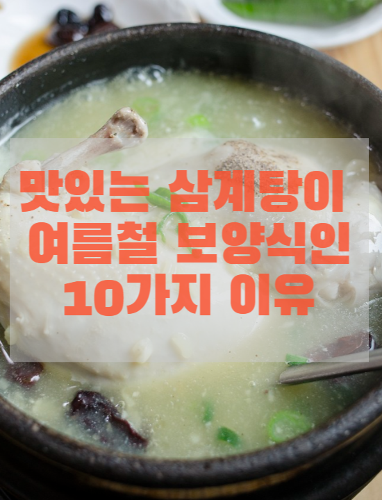  삼계탕이 여름철 보양식인 10가지 이유