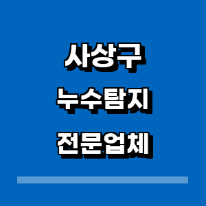 부산 사상구 누수탐지