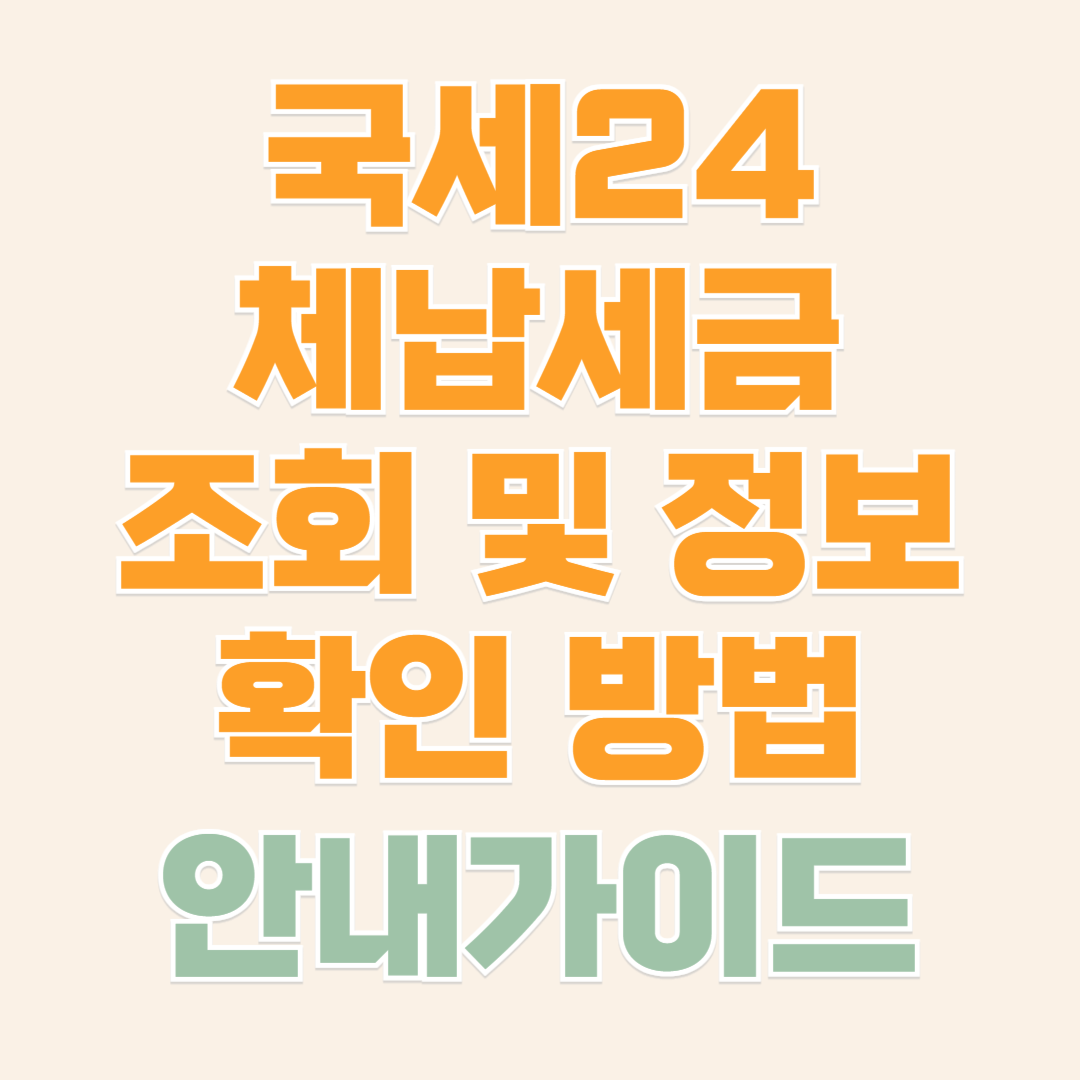 국세24외 세금조회