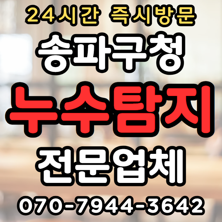 송파구청 누수 탐지1