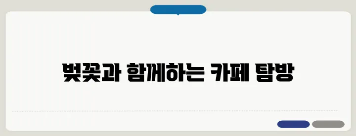 벚꽃이 아름다운 전국 카페 추천! 감성 벚꽃뷰 명소