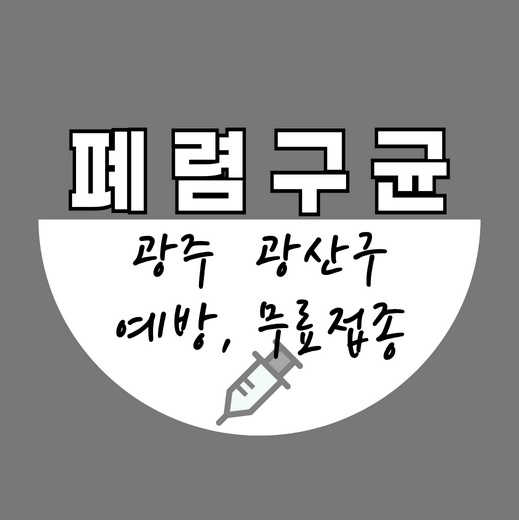 광주광산구폐렴구균무료예방접종