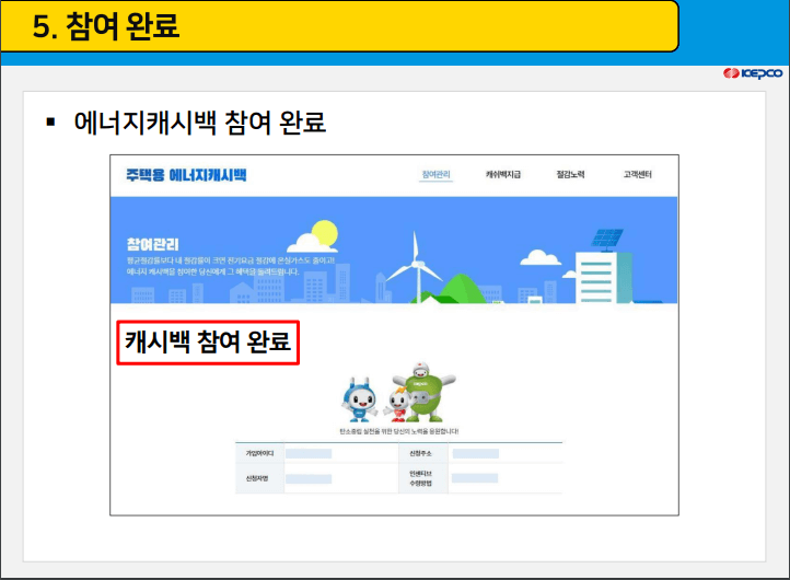 한전 에너지캐시백 신청방법(PC)