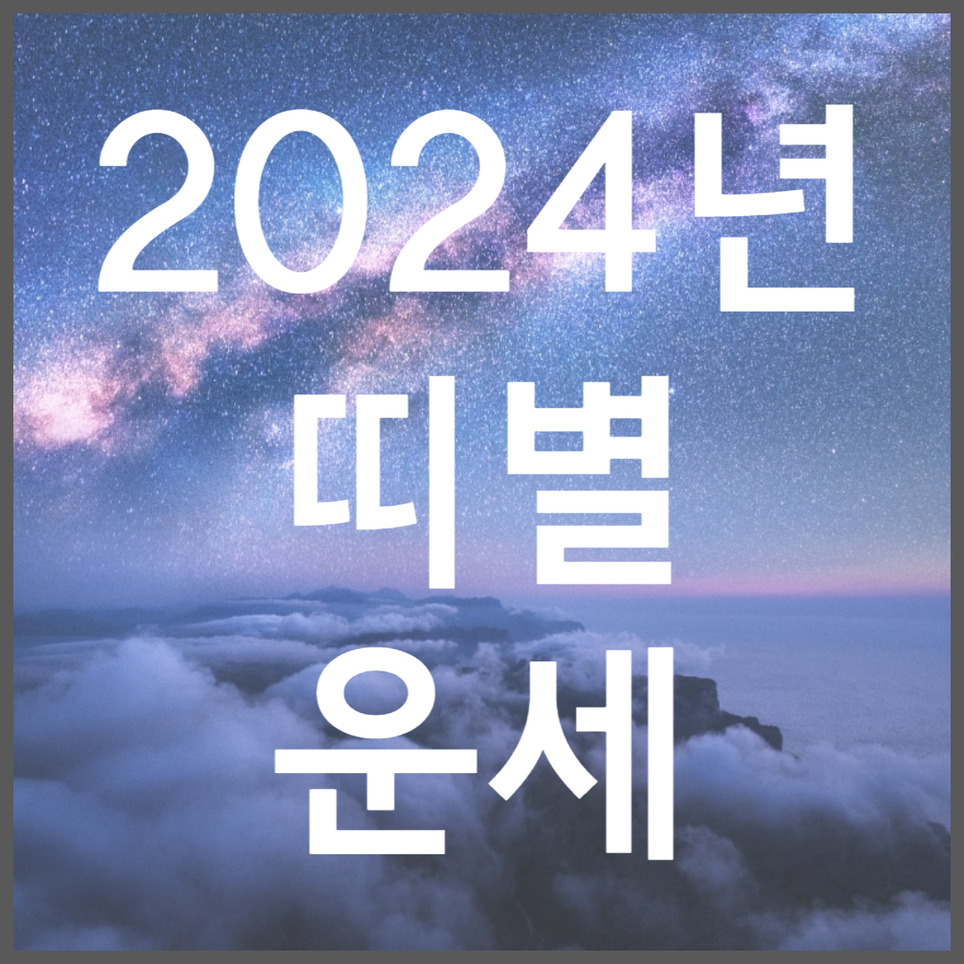 2024년 돼지띠 운세 신년 띠별 운세