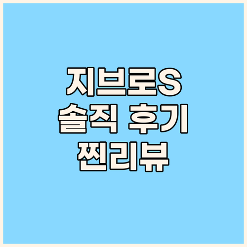 지브로 S 실제 투숙 후기! 솔직하게