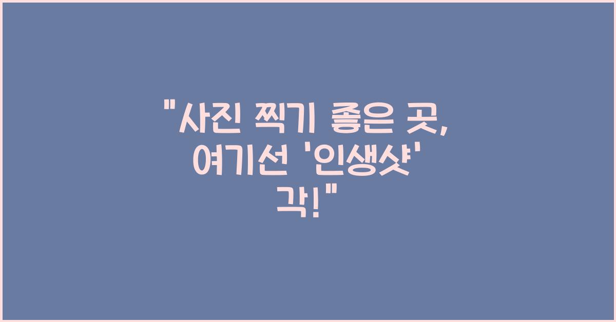 사진 찍기 좋은 곳