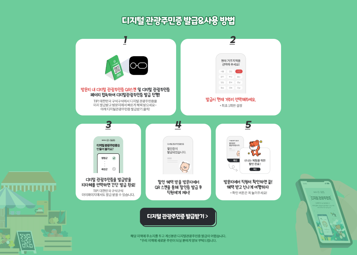 디지털 관광주민증 발급받기
