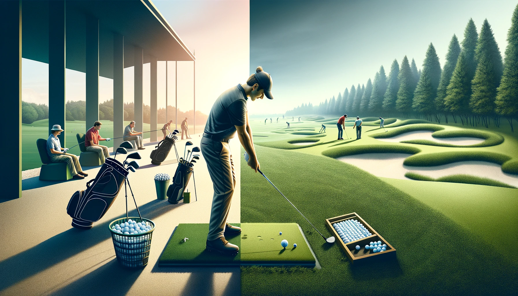 골프 연습 방법: 레인지 연습 vs. 코스 연습 비교