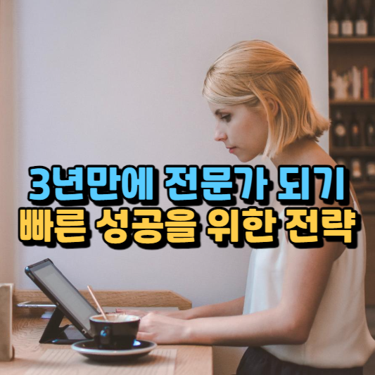  3년만에 전문가 되기, 빠른 성공을 위한 전략