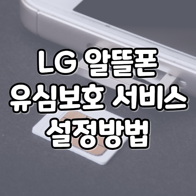LG 알뜰폰 유심보호 서비스 설정 방법