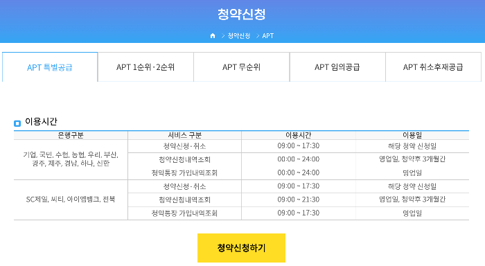 청약홈에서 청약 신청하기