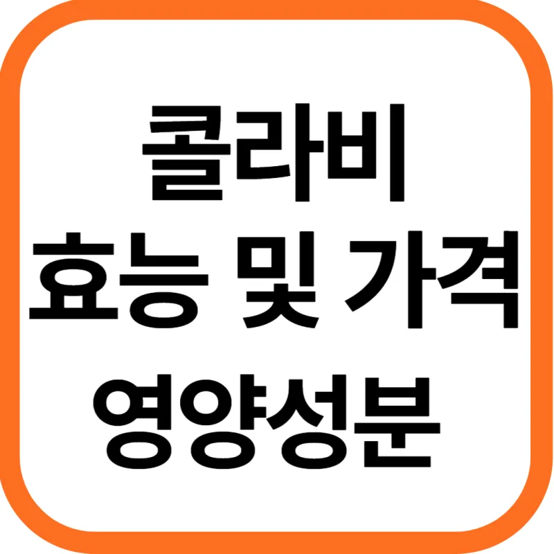 콜라비 효능 및 영양성분&#44; 가격과 먹는법