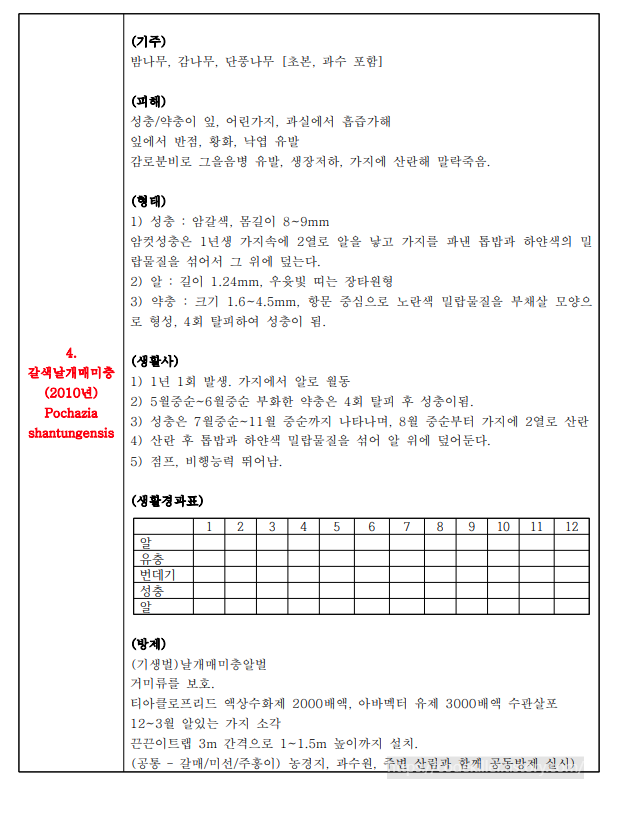  [서술형/단답형] 갈색날개매미충 암기할 사항