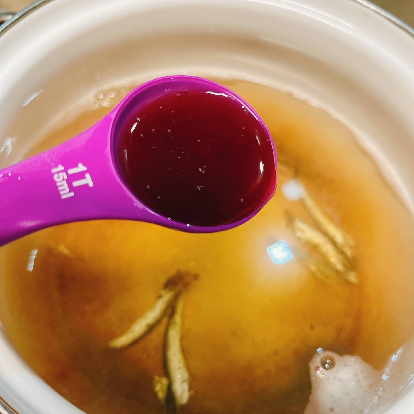 물1.5L에-액젓1.5큰술-넣기