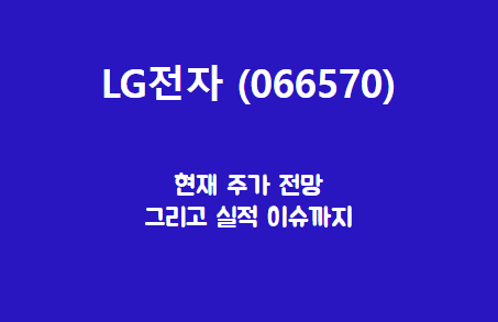  LG전자 (066570) 주가, 실적, 전망, 기업분석