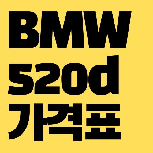 BMW 520d 가격