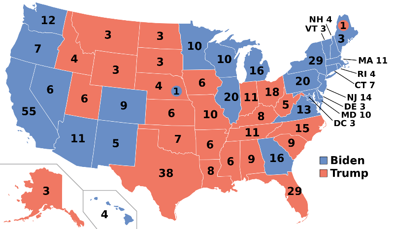 미국 선거인단 지도