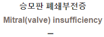  승모판 폐쇄부전증 [Mitral(valve) insufficiency]