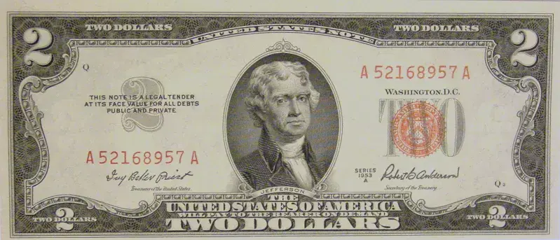 $2 Bill - Thomas Jefferson