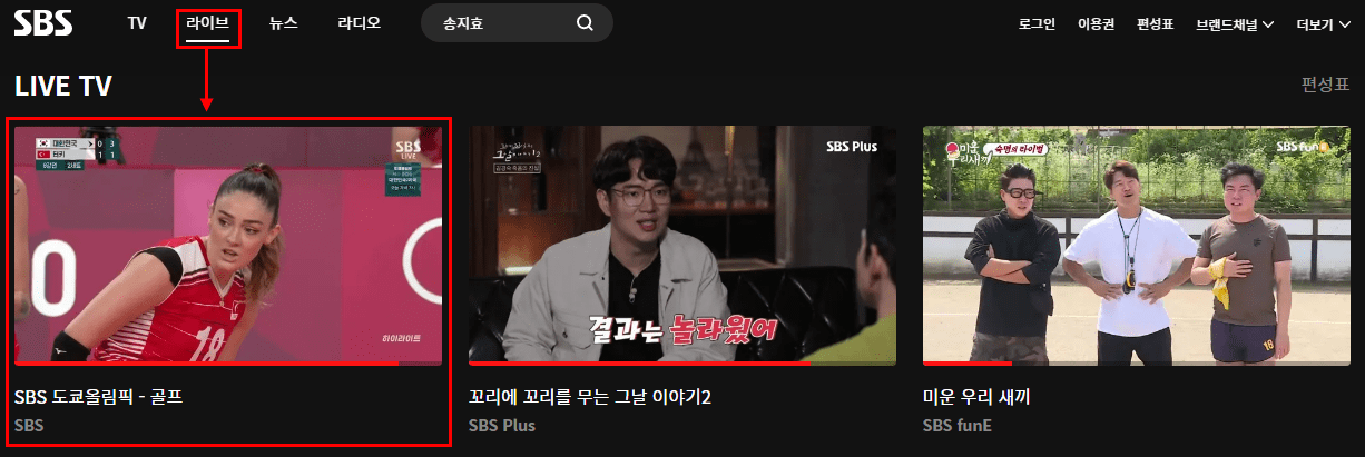 SBS LIVE TV