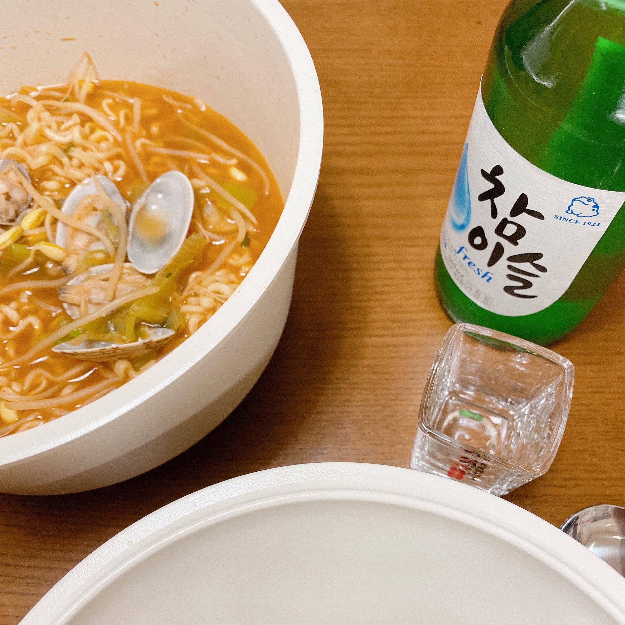  (요리) 바지락 술찜면 - 밖에 못나가는 요즘 집에서 혼술