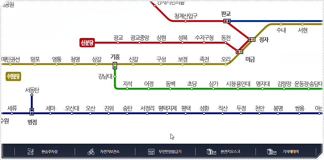 지하철 노선도 수도권 전철