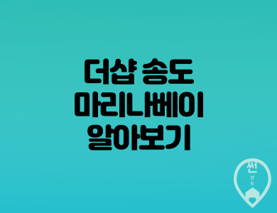  더샵 송도 마리나베이 분양가 및 조합원 부적격분 공급안내