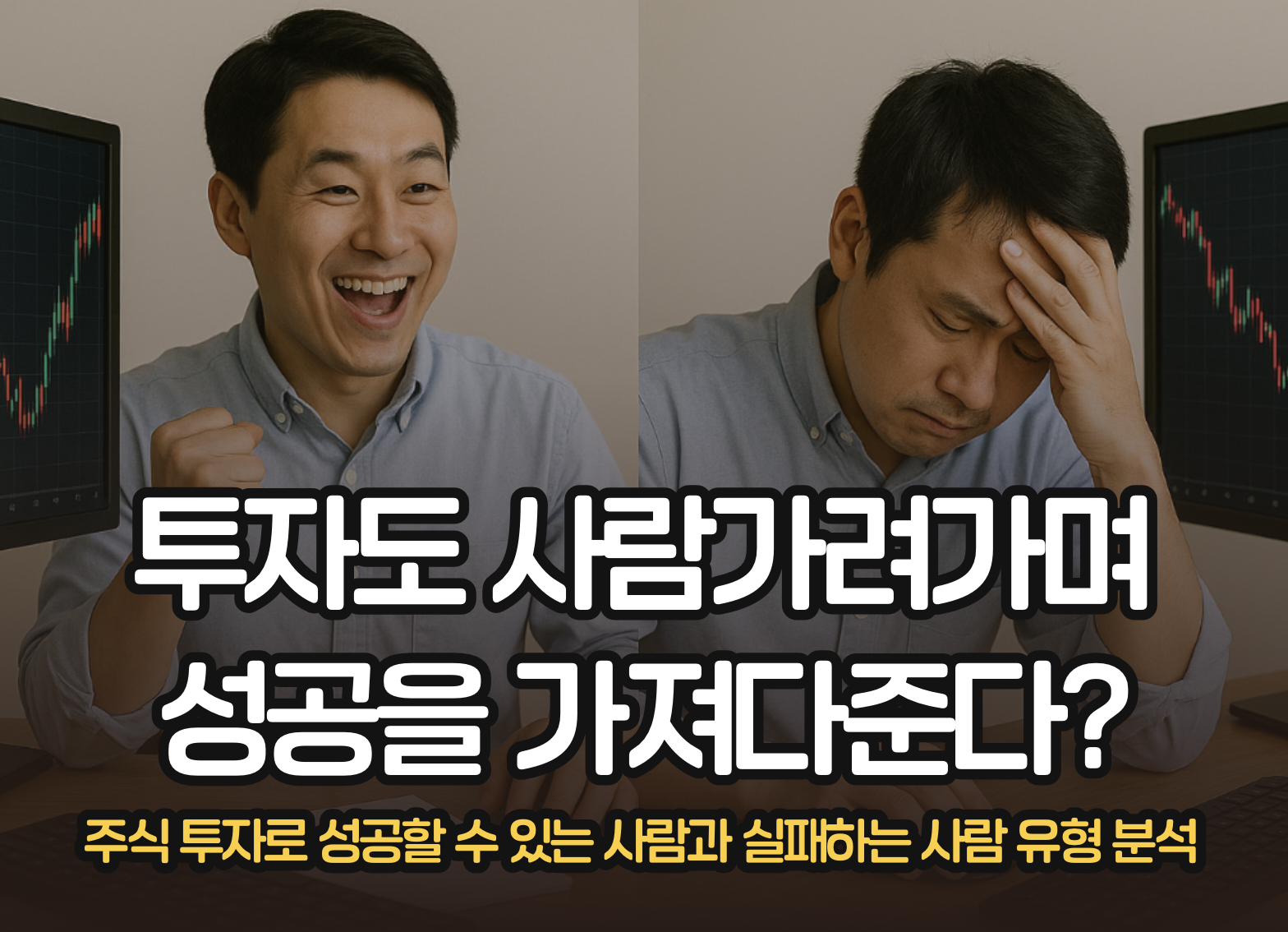 주식 투자에 적합한 사람 vs 적합하지 않은 사람
비교 이미지