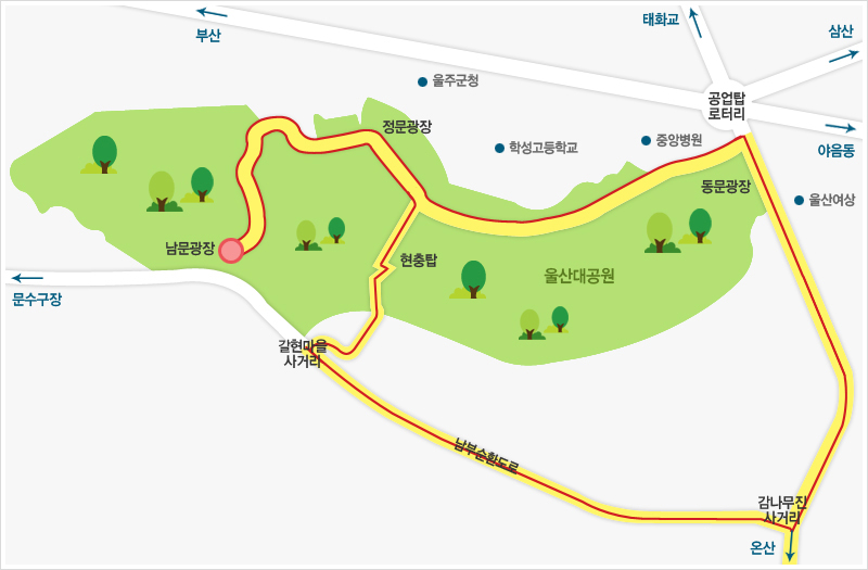 제22회 울산 커플 마라톤 대회 코스 - 10km