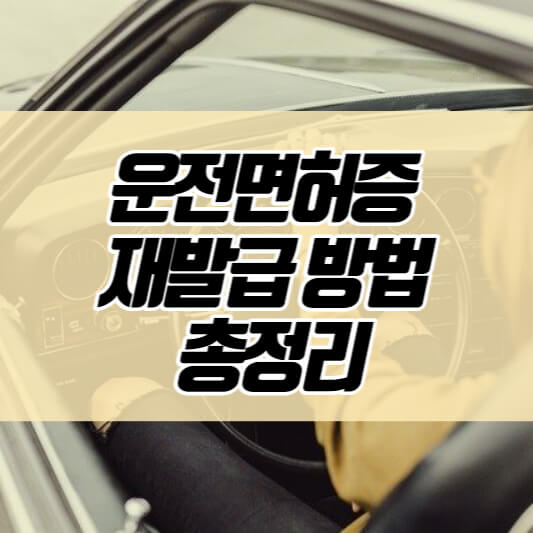  운전면허증 재발급 방법 총정리