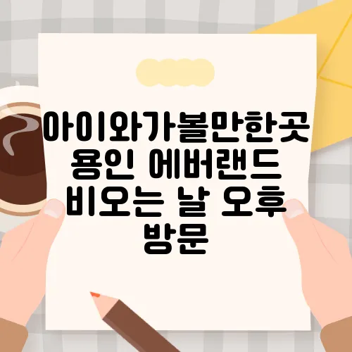 아이와가볼만한곳 용인 에버랜드 비오는 날 오후 방문