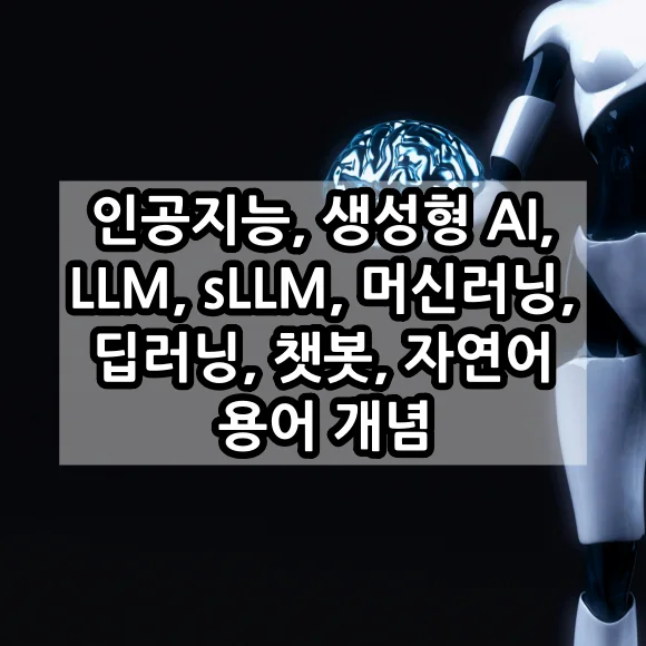 인공지능, 생성형 AI, LLM, sLLM, 머신러닝, 딥러닝, 챗봇, 자연어 용어 개념