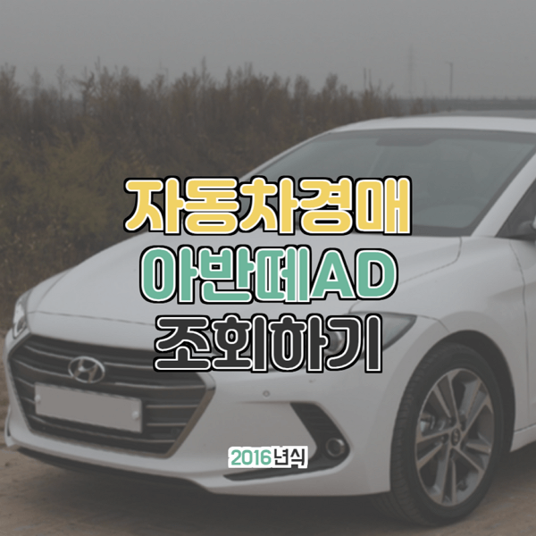  대법원 자동차경매 현대 아반떼AD 2016년형