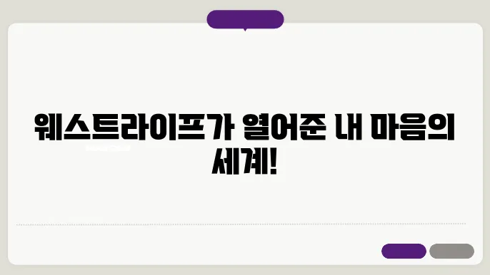 웨스트라이프 음악과 함께하는 나의 여행