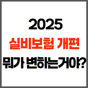 실비보험 2025년 개편 총정리: 가입 전에 꼭 알아야 할 변화