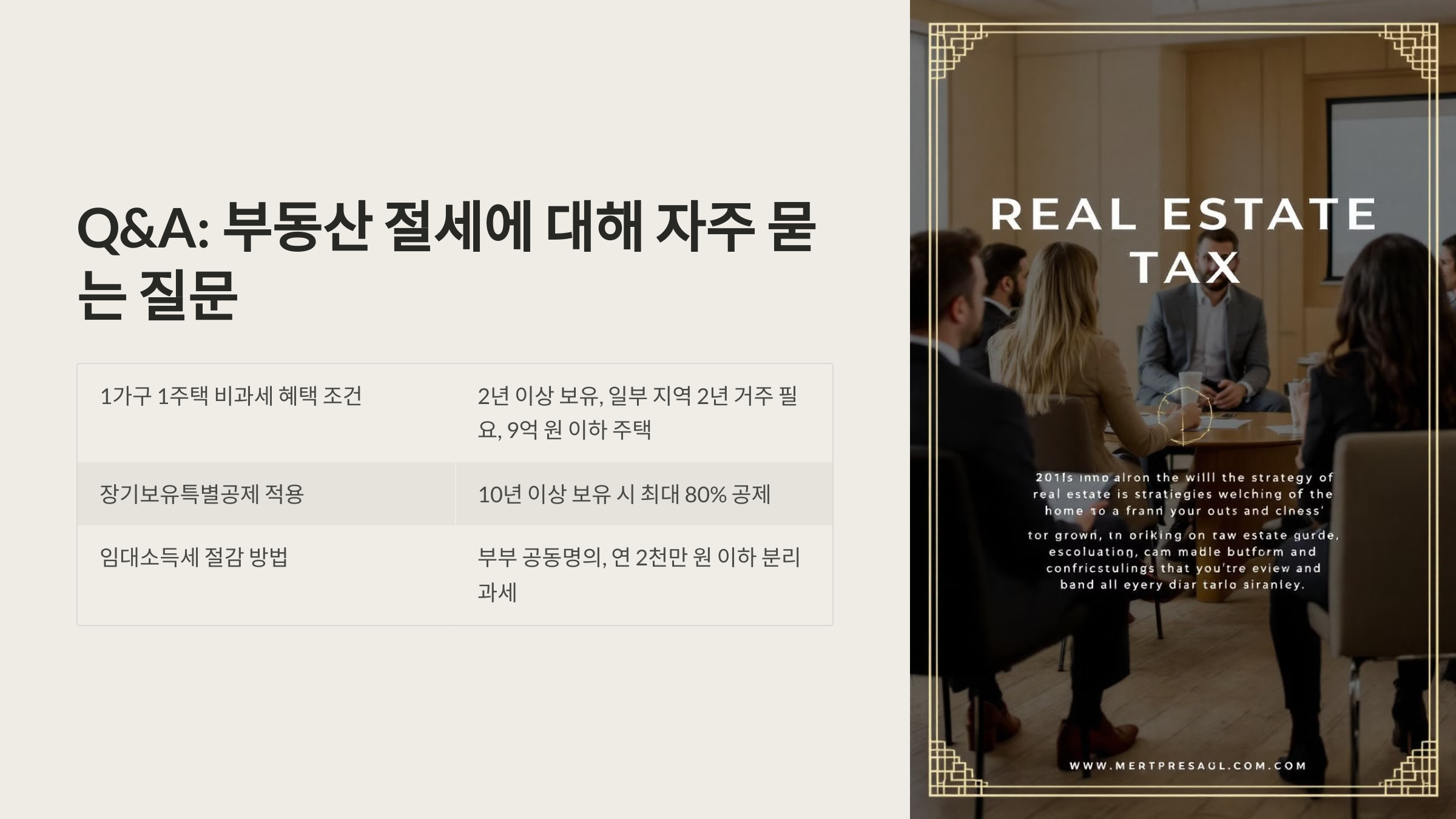 부동산 절세 방법, 세금 부담 줄이는 법 - ❓ Q&A: 부동산 절세에 대해 자주 묻는 질문 부동산 절세 방법