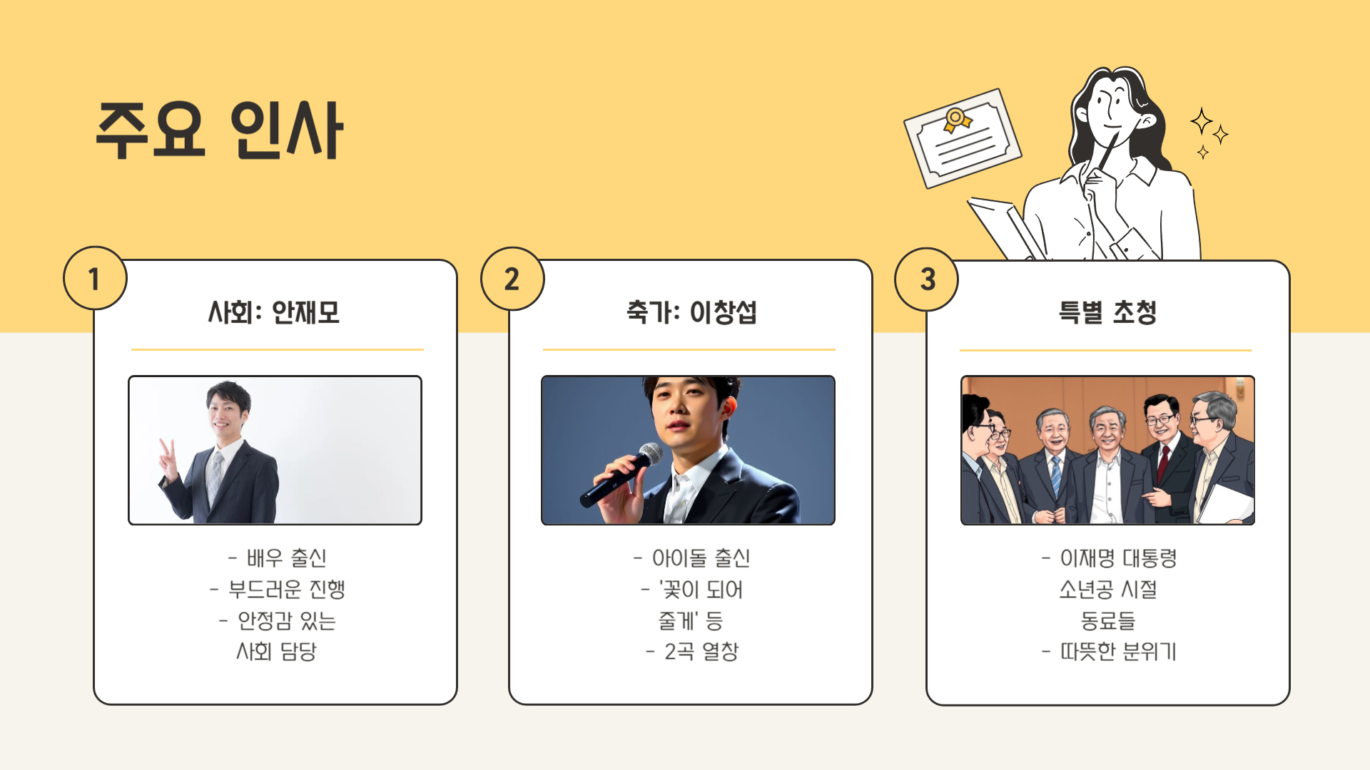 의미 깊은 초청 명단