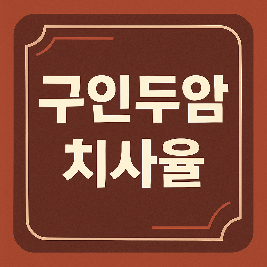 구인두암 치사율 관련 이미지