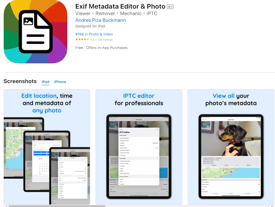 아이폰 사진 메타데이터 편집 어플